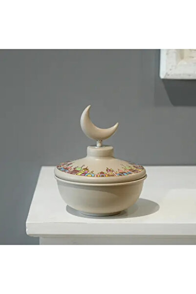 Generic طبق تقديم رمضاني بغطاء هرمي مزخرف