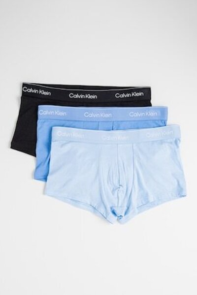 Calvin Klein Boxer Set with Logo - 3 Pairs, Black/Blue Lavender