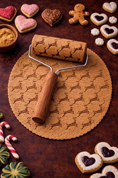 Kifnexwood DESENLİ AHŞAP RULO MERDANE