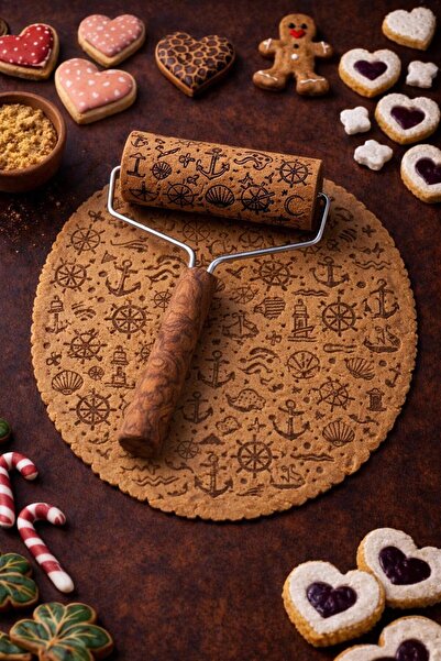 Kifnexwood DESENLİ AHŞAP RULO MERDANE