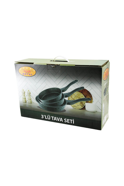 shopwave Nur Işiklar Metal 3Pcs Casting Pan Set 20-24-28cm (5047)