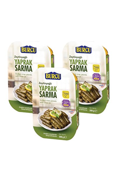 BURCU Zeytinyağlı Yaprak Sarma 200 gr x 3 Adet