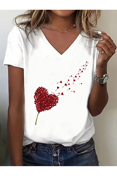 Cevval ЖІНОЧА ФУТБОЛКА З ВИРІЗОМ НА ГРУДЯХ І ПРИНТОМ