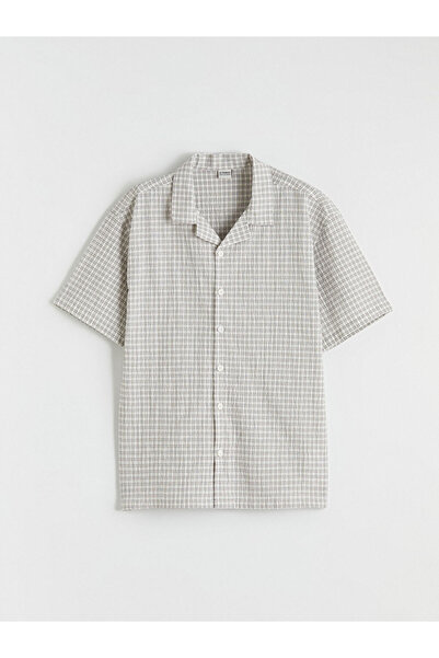 LC Waikiki قميص LCW Kids Ekru منقوش بأكمام قصيرة للأولاد