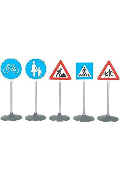 Theo Klein Set care conține 5 semne de circulație diferite