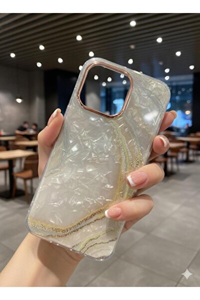 TECNOTREND iPhone 13 Pro Uyumlu Renkli Desenli Kenarı Şeffaf Kılıf