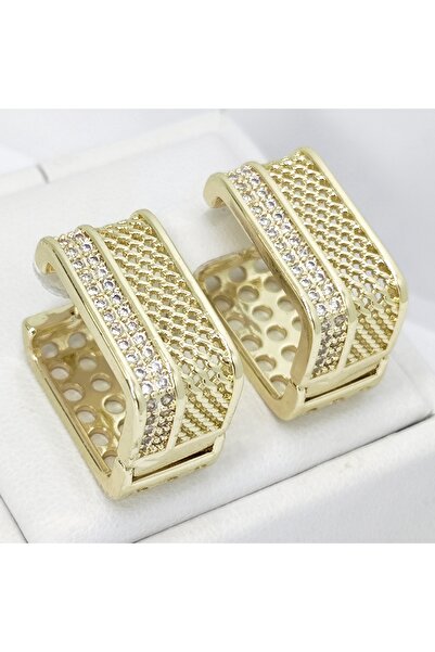 Milena Women's Earrings Gift 14k Gold Plated in Two Layers, Hypoallergenic, -...