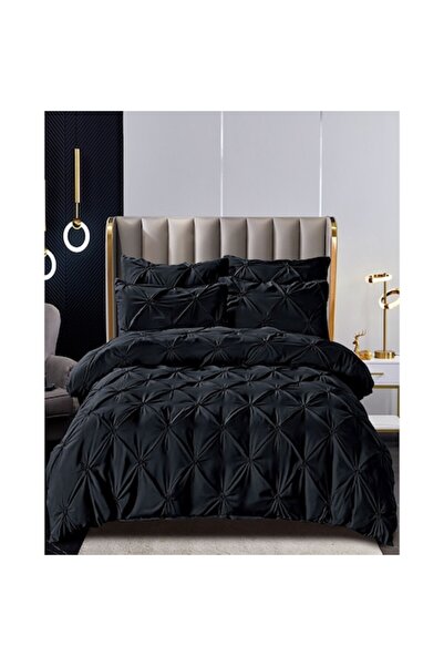 OEM Bed linen set with 2 faces, satin cotton, 6 pieces, double bed, 200x210 c...