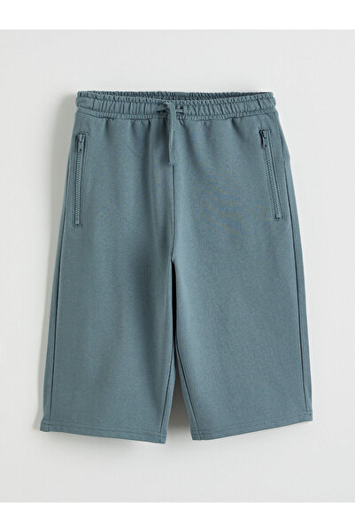 LC Waikiki Πράσινο ελαστικό σορτς για αγόρια με ελαστική μέση (S6)