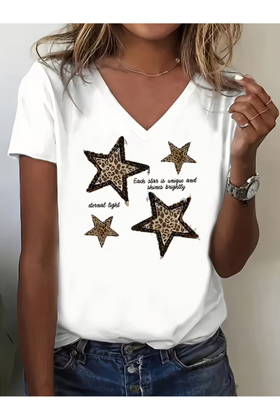 YUNAYT ΓΥΝΑΙΚΕΙΟ ΜΠΛΟΥΖΑΚΙ ΜΕ ΛΑΜΨΗ ΣΕ ΣΧΗΜΑ V ΚΑΙ ΣΤΑΜΠΑ