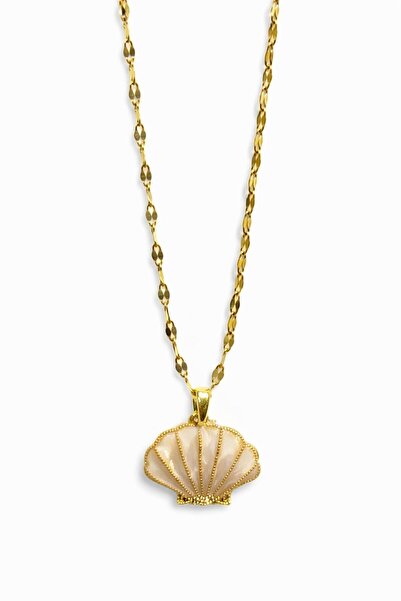 Vipfoni Deniz Kabuğu İstiridye Model Çelik Kolye