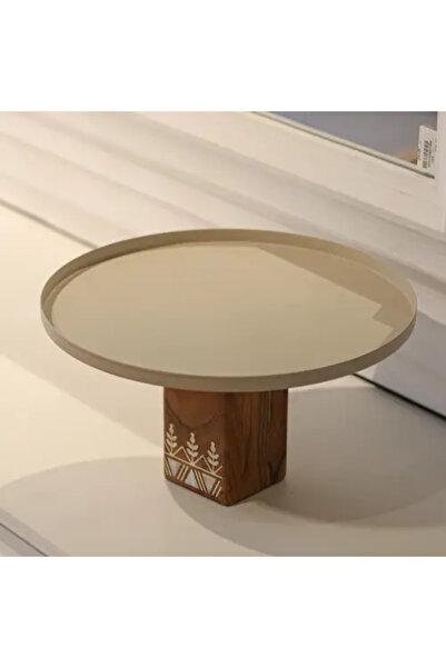 Generic Round Serving Plate in Beige