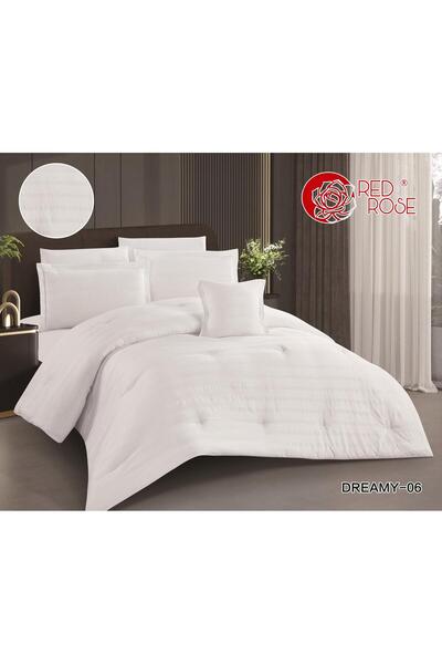 Red Rose Dreamy Microfiber King Size Quilt - Embroidered (7 Pieces) - Double ...