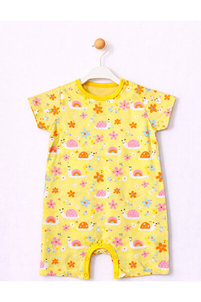 For My Baby Summer Patterned Baby Girl Jumpsuit