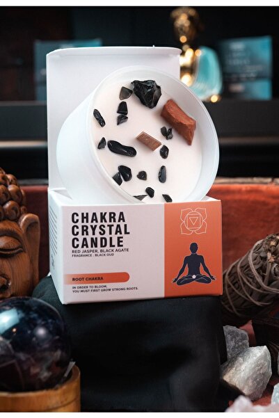 Namaruna Lumânări Chakra cu Pietre Prețioase - Chakra Rădăcină