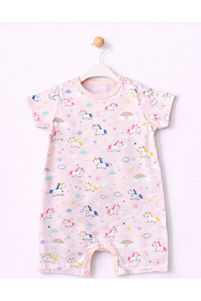 For My Baby Yazlık Desenli Kız Bebek Tulum