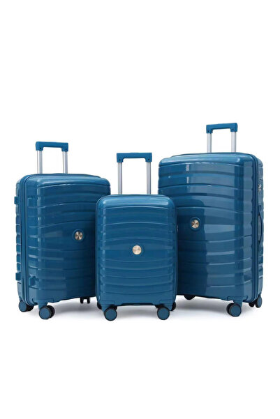 POGAGO 3 Piece PP Luggage Set | Carry On Suitcase, Medium & Large Trolley Bags