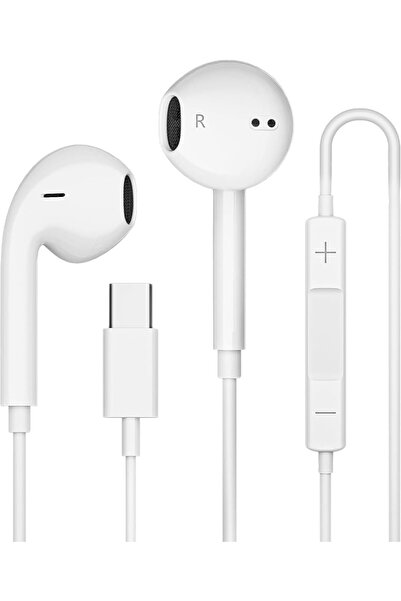 Jastech سماعات رأس سلكية أصلية من النوع C - سماعات أذن سلكية USB-C مزودة بميك...