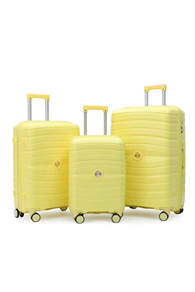 POGAGO 3 Piece PP Luggage Set | Carry On Suitcase, Medium & Large Trolley Bags