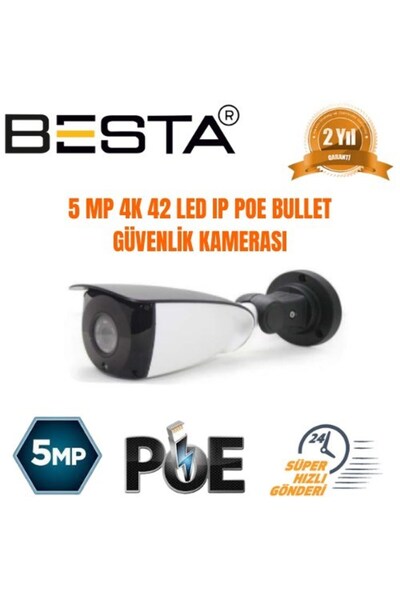 NW NessiWorld 4K 5 Mp 1440P 42 Ir Led Ip Poe Bullet Security Camera Kd-1436