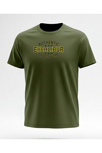 Excalibur Men's Half Oversize T-Shirt 100% Cotton Crew Neck Basic T-Shirt Pri...