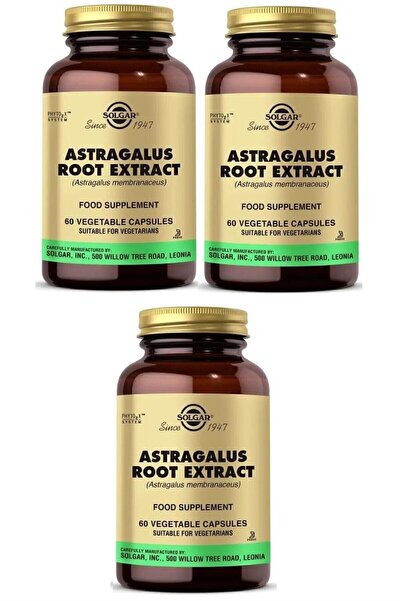 Solgar Astragalus Root Extract 60 Kapsül 3 Adet
