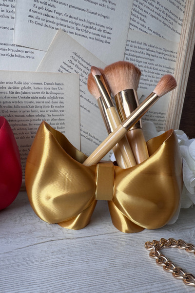 glowify prime glowify prime Colorful Organizer with Bow – Makeup Brush Holder...