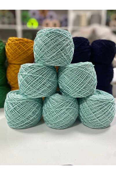 göçer Summer Hand Knitting Yarn Viscose Acrylic Color Mint Visual Net 600Gr