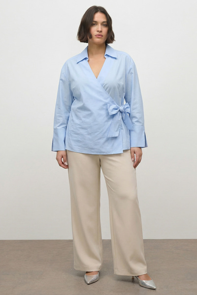 MYLİNE Bluză din poplin cu detaliu de legare