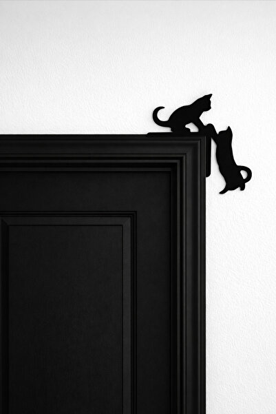 CrossWell İsimli Kedi Kapı Pervazı Dekoru - Lazer Kesim Ahşap Kapı Köşe Süsü ...