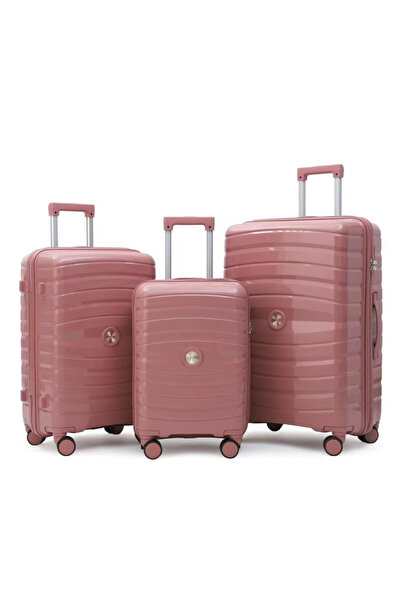 POGAGO 3 Piece PP Luggage Set | Carry On Suitcase, Medium & Large Trolley Bags
