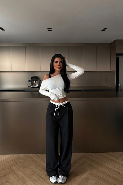 Bak'ap Premium Polyviscon Cotton Double Waist Palazzo Wide Leg Pants