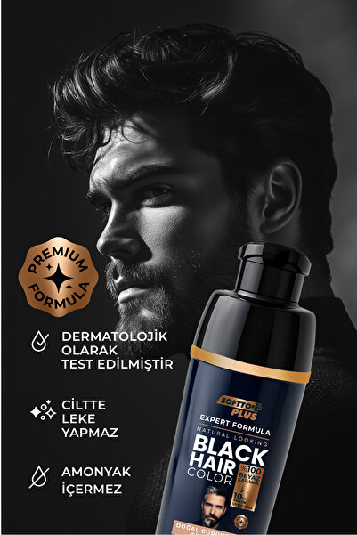 Softto Plus Expert Men Black Hair Color – Siyah 10 dakikada Etkili / Geliştirilmiş Formül / Doğal Görünüm