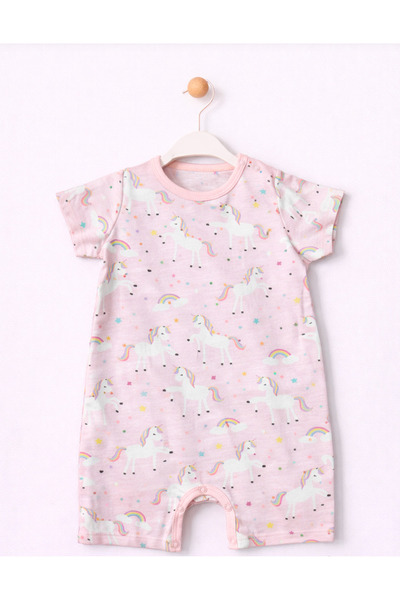 For My Baby Summer Patterned Baby Girl Jumpsuit