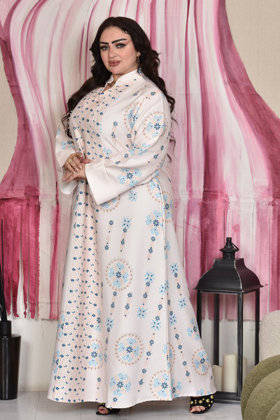 Lyaly aljlabyh A Ramadan evening dress adorned with pearls and crystals - mad...