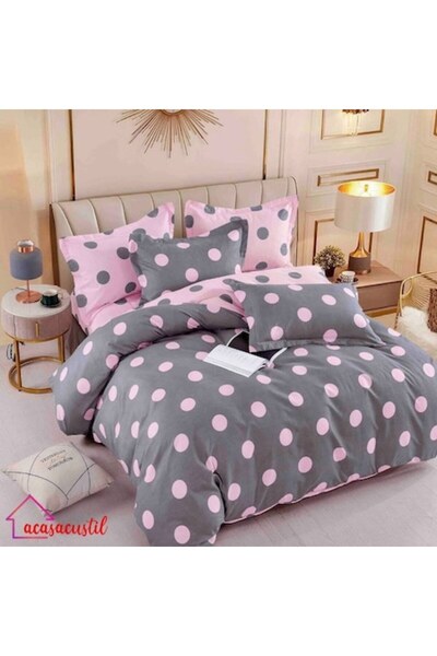 OEM Cocolino Bed Linen Set, 6 Pieces, Polka Dot Design