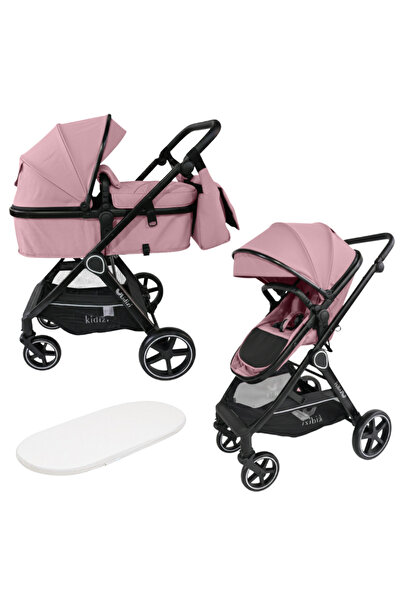 Kidizi Multifunctional 2-in-1 convertible stroller Moveo pink, includes pram ...