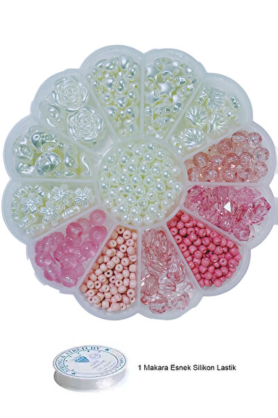 By MO Accessories 13 Bölmeli Papatya Kutuda Yeni Sezon Gül Kurusu ve İnci Bon...