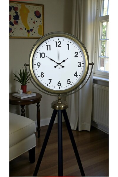 Lunaev Antique Tripod Stand Decorative Clock