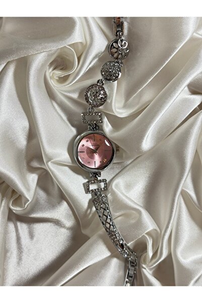 Mihristore ساعة يد نسائية من الحجر الوردي، ساعة هدية للحبيب