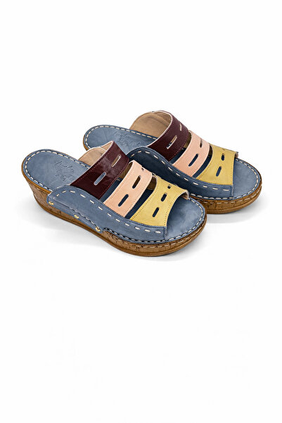 Lively Stylish Liora Women's Genuine Leather Brown Navy Blue Mustard Colored ...