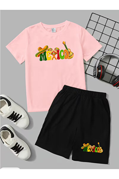 Cevval Set tricou și pantaloni scurți pentru copii (2 piese)