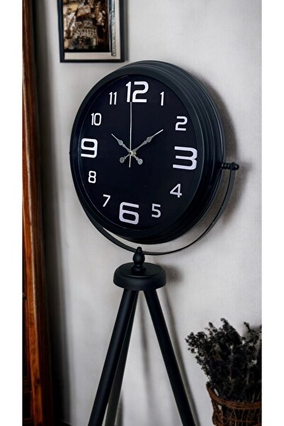 Nemere ساعة أنيقة سوداء بحامل ثلاثي القوائم من NemereHome