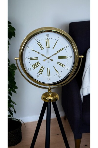 Nemere Pure Gold Tripod Stand Clock Nemerehome