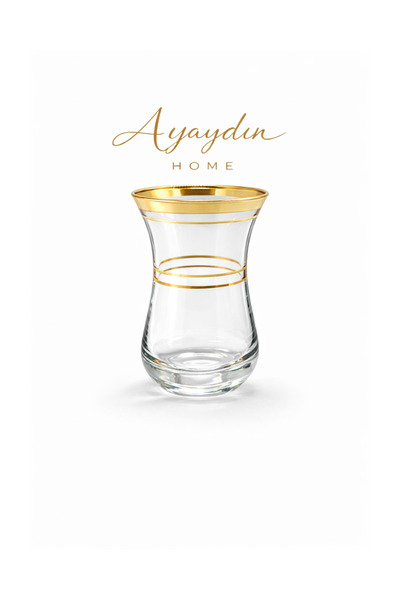 Paşabahçe Aida Yaldızlı Çay Bardağı 6’lı Set - Ayaydın Home