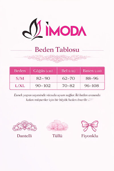 Imoda Kadın Bordo Dantel ve Tül Detaylı Derin V Yaka Teddy Gecelik
