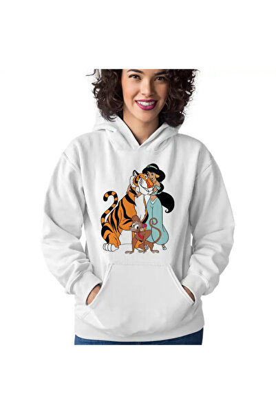OEM Women's Hoodie Aladdin Jasmine Abu Rajah Imperial Tiger