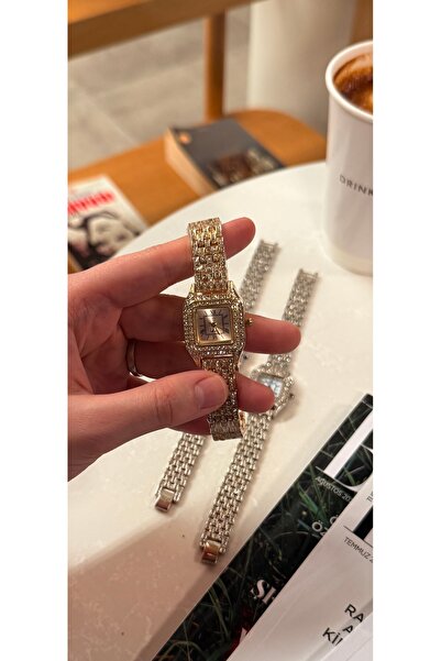 HNF LONDON Stone-Encutured Case Vintage Women's Watch