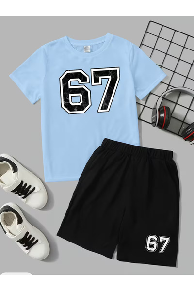 Cevval Σετ παιδικό μπλουζάκι και σορτς τσέπης