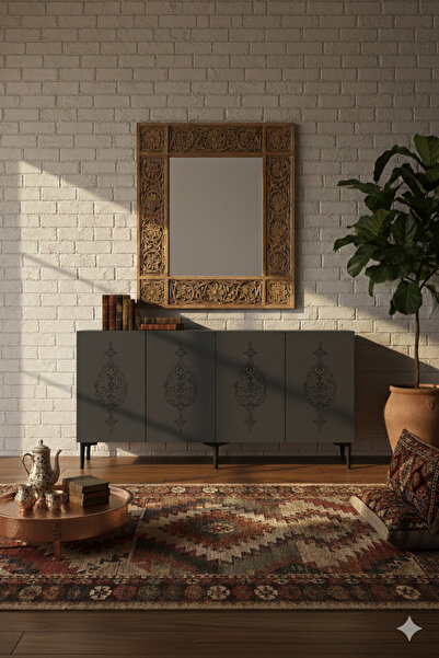 CENEYRA KA1529A HÜMA150 KONSOL, KAHVE KÖŞESİ, TV SEHPASI VE DOLAP ANTRASİT 150cm